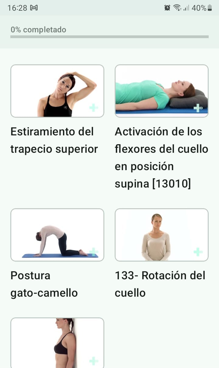 Programa de ejercicios en línea Cefalea cervicogénica