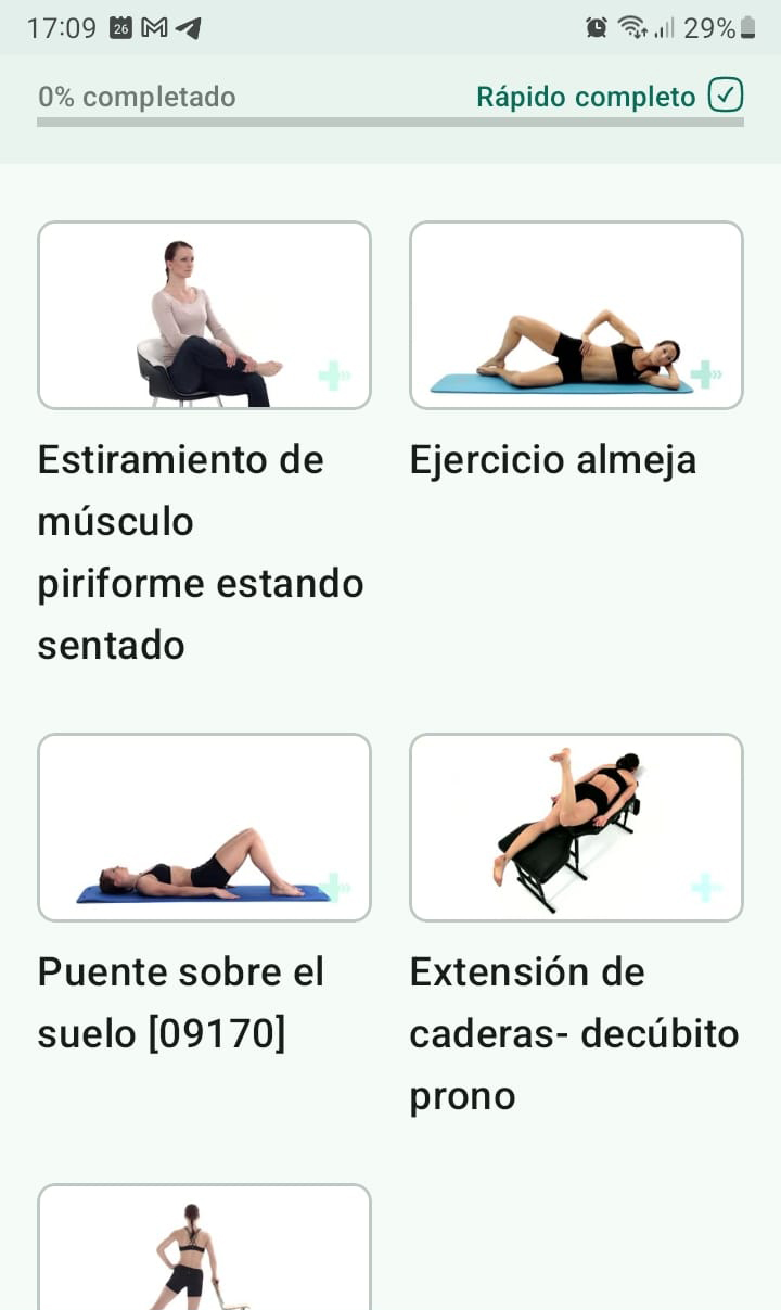 Programa de ejercicios en línea Síndrome piriforme